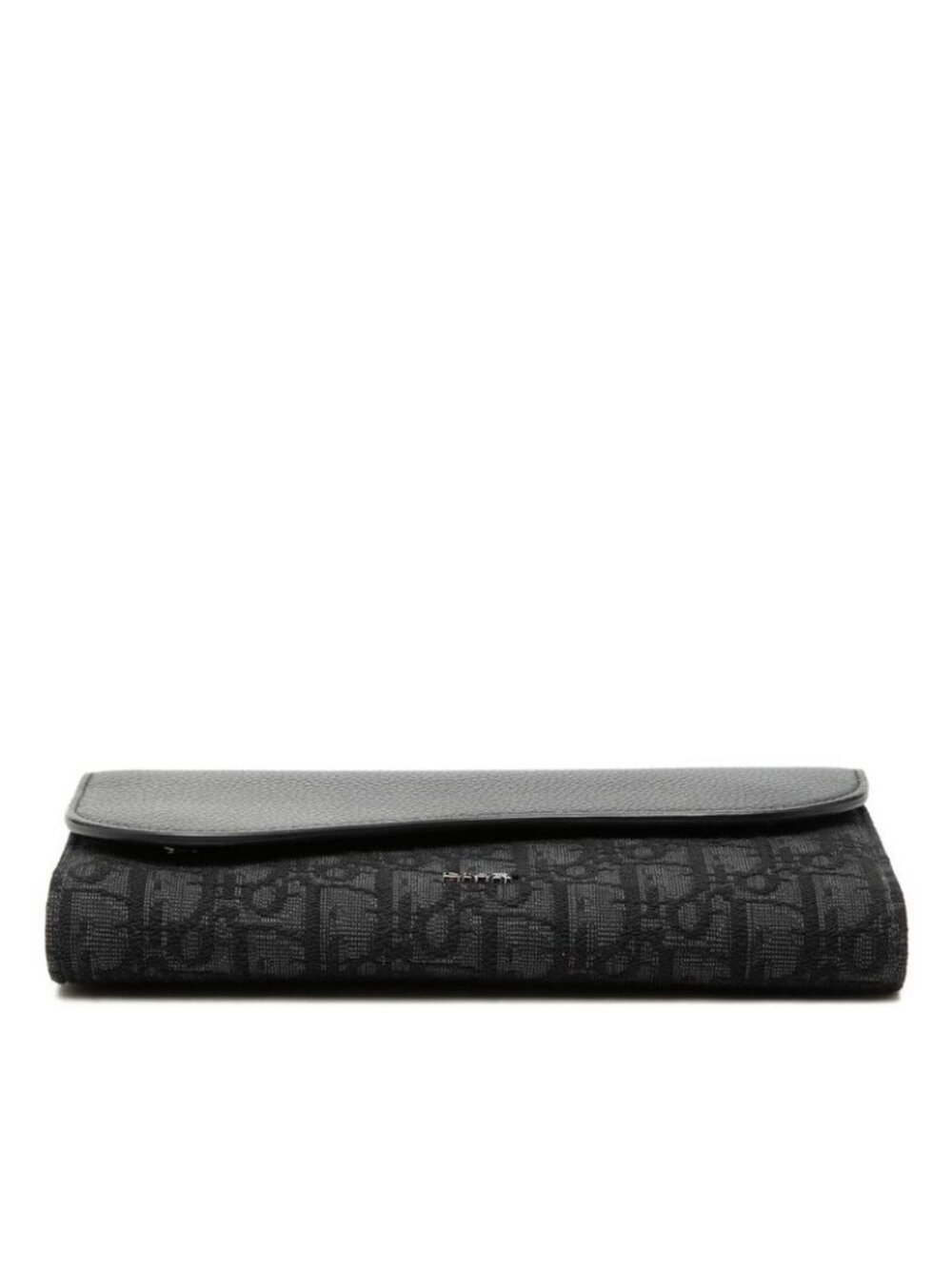 Dior Oblique Saddle Wallet Black Canvas Leather - Picture 3 of 7
